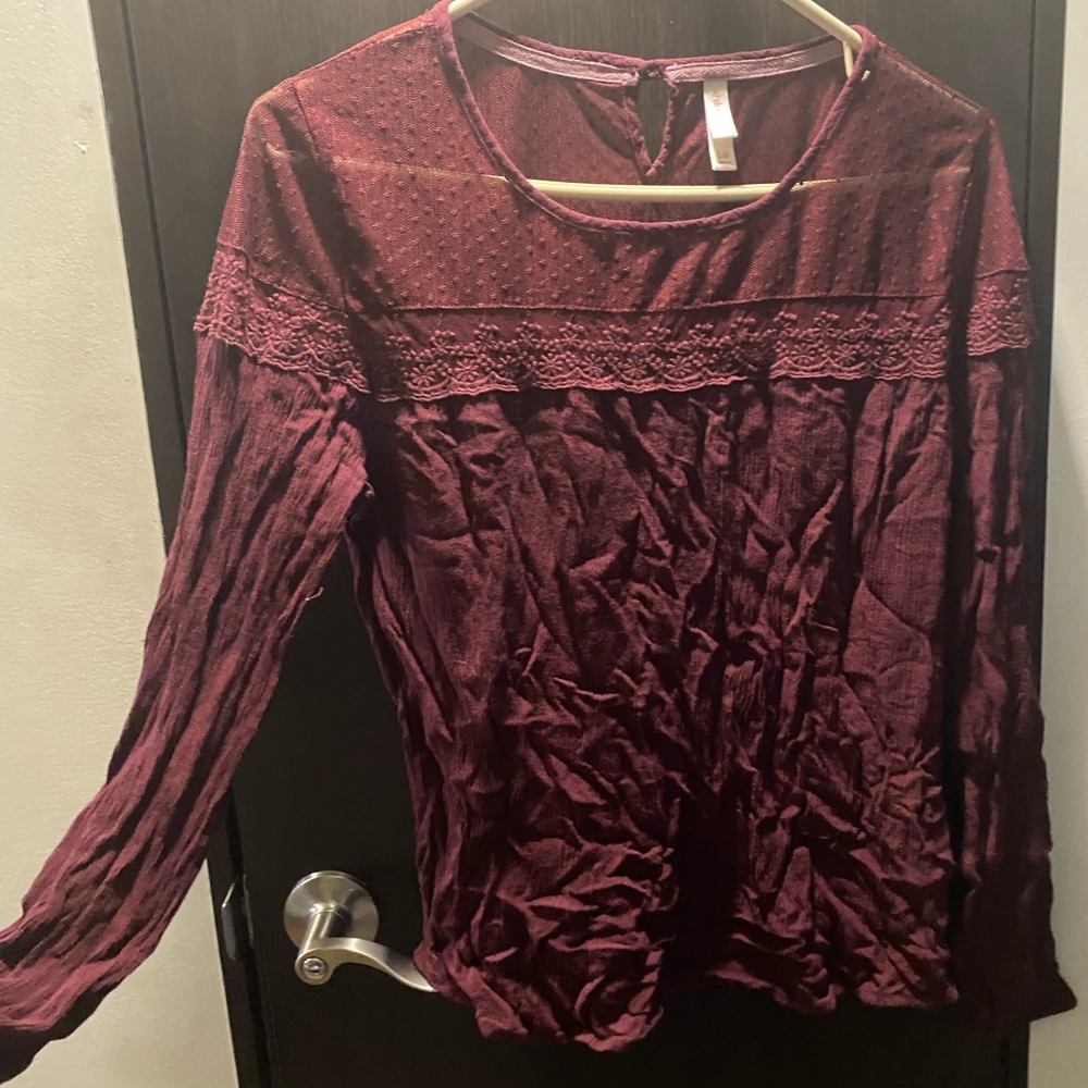 Burgundy blouse